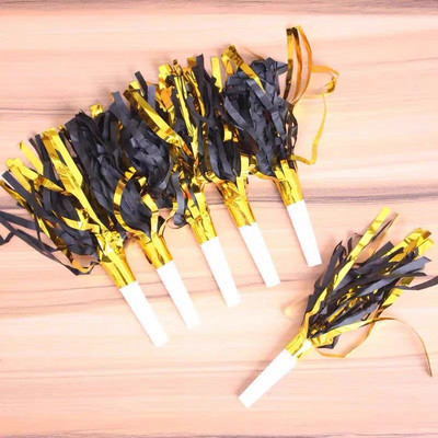 6 gab. Daudz laimes dzimšanas dienas ballīte Zelta folija pušķis nopūšamā svilpe kāzu dekorācija pievieno jautrus svētku piederumus Ragas bērnu rotaļlieta Ziemassvētki