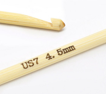 3,5/4/4,5/5 мм комплект куки за плетене на една кука от естествен бамбук SP Ръчно шевни игли за плетене Направи си сам дръжка Инструменти за домашни занаяти 15 см дължина, 5 бр./1 комплект