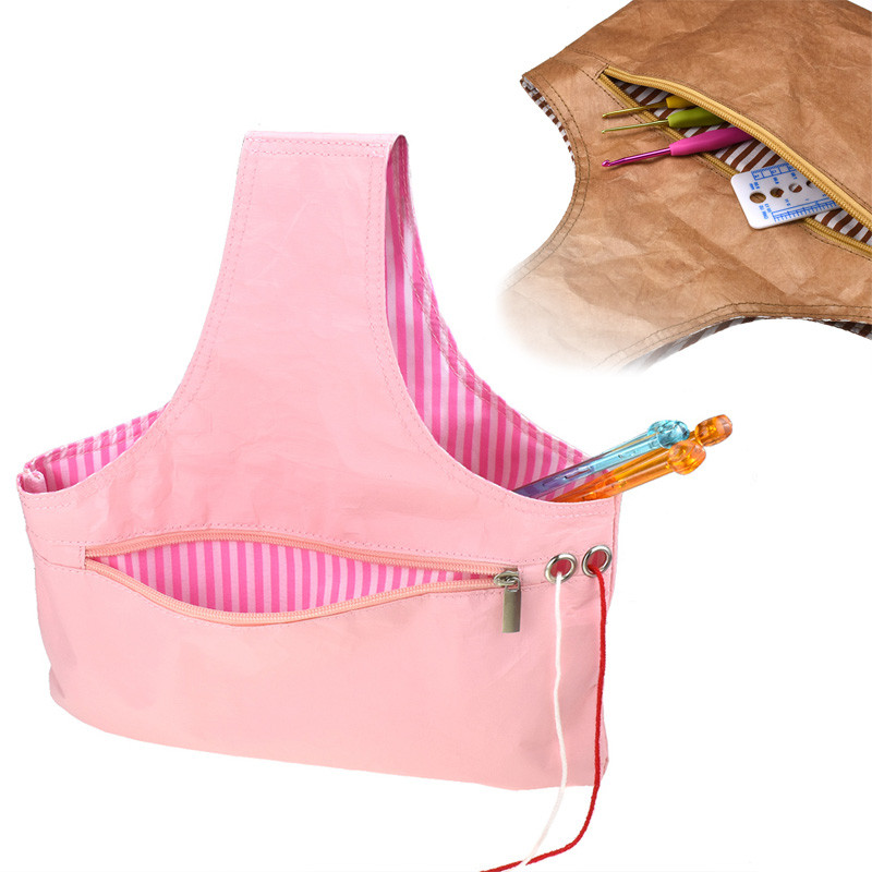 Dzijas šūšanas rīks Mazie projekti Glabāšanas somas Dzijas glabāšanas organizators DIY apģērbu rokdarbu uzglabāšana Adīšana Tote Bag