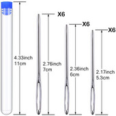 18/12 gab. Nerūsējošā tērauda dzijas adatas ar lielām acīm, adāmadatas Ādas šūšanas adata Rokas šūšanas instrumenti