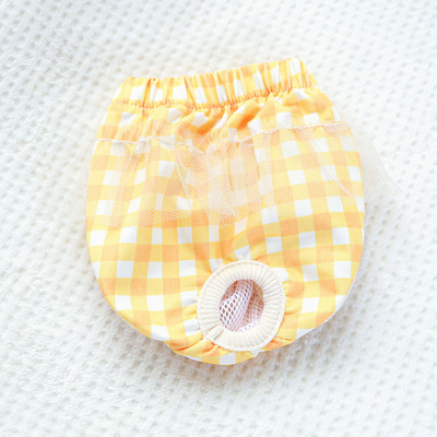 Plaids Mežģīnes Kokvilna Mājdzīvnieku suns Fizioloģija Bikses Suņu Šorti Kaķu Apakšveļa Kucēns Jauki Autiņš Mežģīnes Mala Sanitārās Biksītes Biksītes Čivava