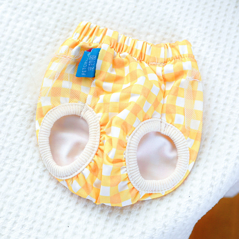 Plaids Mežģīnes Kokvilna Mājdzīvnieku suns Fizioloģija Bikses Suņu Šorti Kaķu Apakšveļa Kucēns Jauki Autiņš Mežģīnes Mala Sanitārās Biksītes Biksītes Čivava