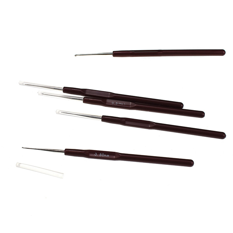 16gab. Plastmasas rokturis Tamboradatas Alumīnija Adītas Aust Adatas Roku darbs Amatniecības dzija Adīšana Džemperis Šalle Šūšanas rīki 0,5-2,5 mm