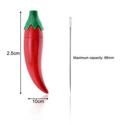 1 vnt. siuvimo priedai Dantų krapštuko dėklas Plastikinė buitinė dėžutė Bananų pipirų formos siuvimo adatų laikymo tuščia dėžutė