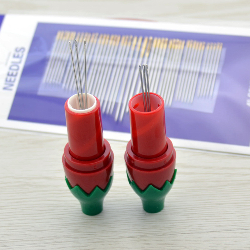 1 vnt. siuvimo priedai Dantų krapštuko dėklas Plastikinė buitinė dėžutė Bananų pipirų formos siuvimo adatų laikymo tuščia dėžutė