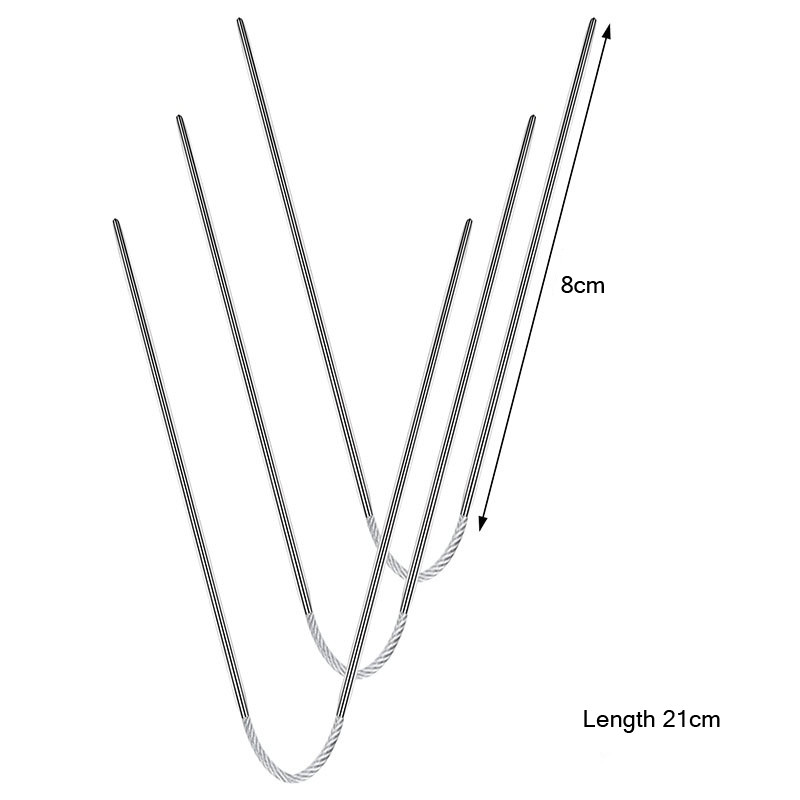 Βελόνες πλεξίματος 3τμχ Βελόνες καλωδίου Νήμα πλεξίματος Βελόνες πλεξίματος με μαγικές διπλές μύτες εύκαμπτες βελόνες πλεξίματος για κάλτσες