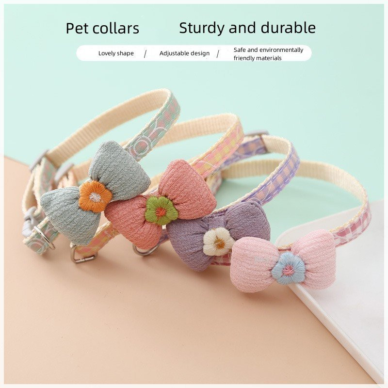 Kisállat macska nyakörv Kutya nyakörv Rajzfilm pillangó matrica dekoráció macska és kutya ékszerek kisállat kellékek macska nyakörv