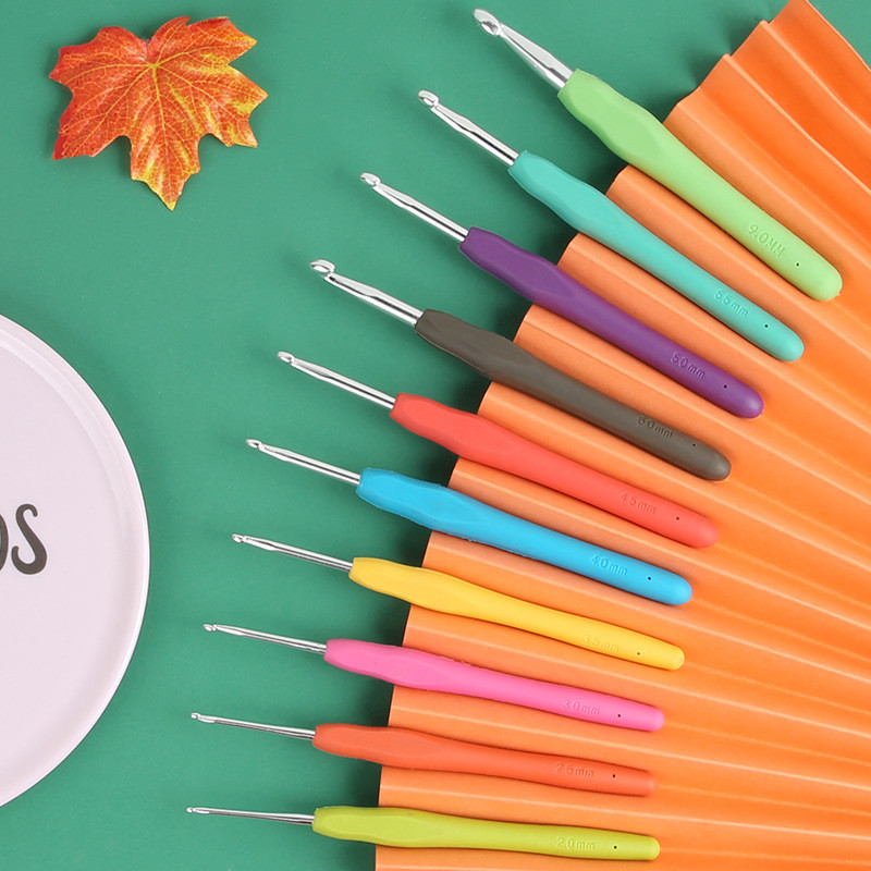 2-10 mm tamboradatas, rokturis Ergonomisks rokturis, adīts, austs, amatniecības dzija, šūšanas rīki, tamboradatas, aksesuāri