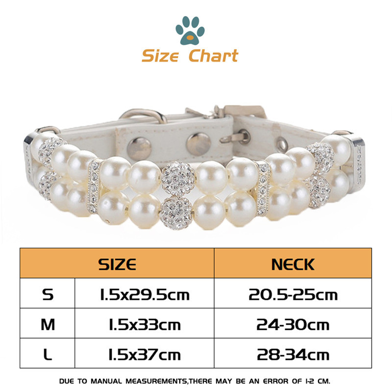 Luxus gyöngy macska nyakörv állítható strassz kölyök kölyök kis kutya nyaklánc PU bőr kisállat nyakörv Choker chihuahua kiegészítők