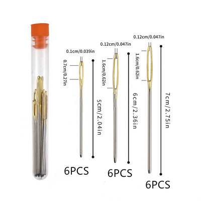 9 GAB lielas acs neasas šūšanas adatas Krustdūriena adāmadata Roku darbs ādas izšūšanas diegu adatas šūšanas piederumi