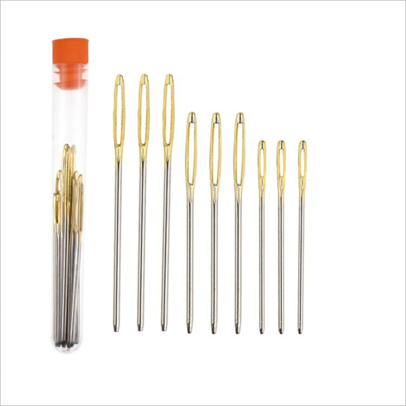 9 GAB lielas acs neasas šūšanas adatas Krustdūriena adāmadata Roku darbs ādas izšūšanas diegu adatas šūšanas piederumi