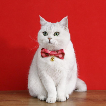 Ελαφρύ κολιέ με φιόγκο Μικρό κολιέ για σκύλους Διακοσμητικό κολάρο γάτας Αξιολάτρευτο φόρεμα