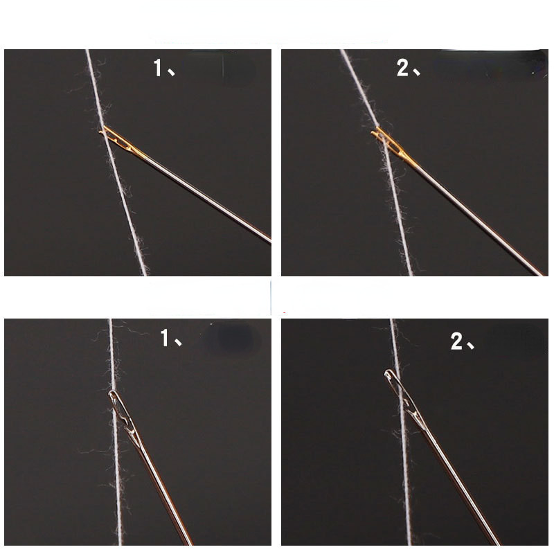 Aklā adata Vecāka gadagājuma cilvēkiem Nerūsējošā tērauda šūšana adatas pusē bez vītnes Apģērbu šūšana Mājsaimniecības roku izšūšanas rīki