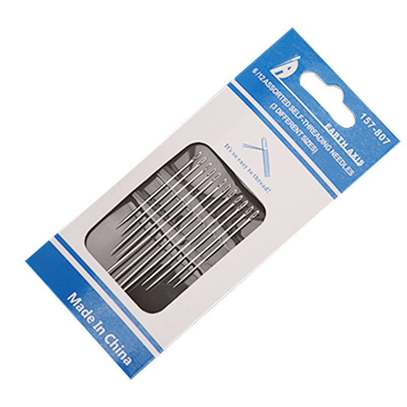 Aklā adata Vecāka gadagājuma cilvēkiem Nerūsējošā tērauda šūšana adatas pusē bez vītnes Apģērbu šūšana Mājsaimniecības roku izšūšanas rīki