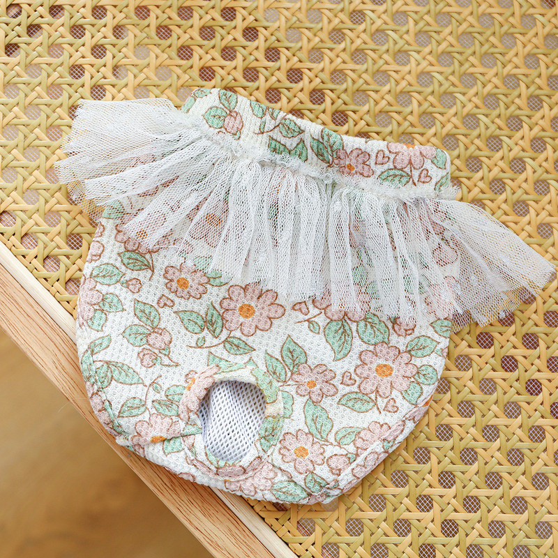 Kutya fiziológiai nadrág Pelenka Ruhák Rugalmasság Fehérnemű Bugyi Sifon Aranyos kiskutya macska kisállat kellékek XS-L menstruációs nadrág