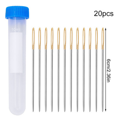 MIUSIE 18/20 gab 5,3/6/7 cm strupas lielas adatas ar adatu pudeli Nerūsējošā tērauda ādas šūšanas adatas Ādas amatniecības rīks