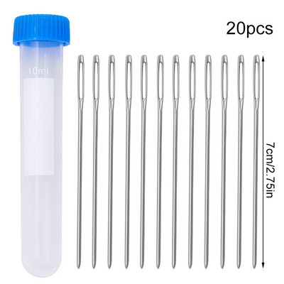 MIUSIE 18/20 gab 5,3/6/7 cm strupas lielas adatas ar adatu pudeli Nerūsējošā tērauda ādas šūšanas adatas Ādas amatniecības rīks