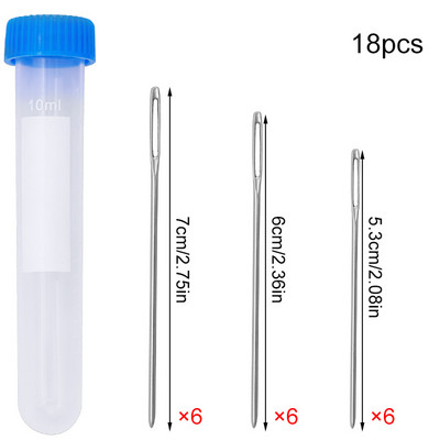 MIUSIE 18/20 gab 5,3/6/7 cm strupas lielas adatas ar adatu pudeli Nerūsējošā tērauda ādas šūšanas adatas Ādas amatniecības rīks