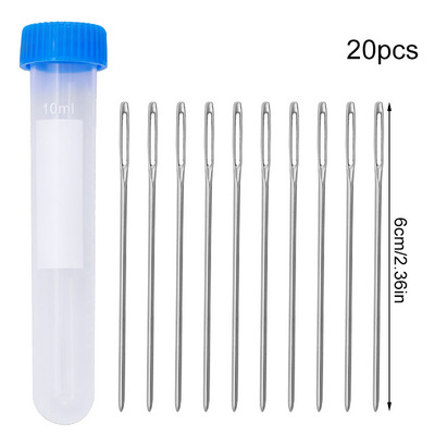 MIUSIE 18/20 gab 5,3/6/7 cm strupas lielas adatas ar adatu pudeli Nerūsējošā tērauda ādas šūšanas adatas Ādas amatniecības rīks