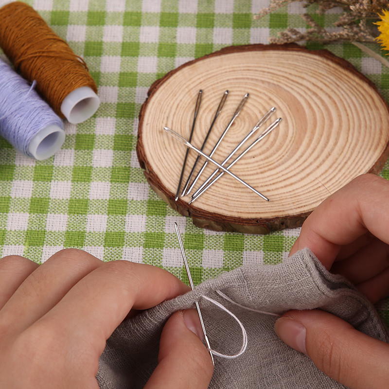 MIUSIE 18/20 gab 5,3/6/7 cm strupas lielas adatas ar adatu pudeli Nerūsējošā tērauda ādas šūšanas adatas Ādas amatniecības rīks