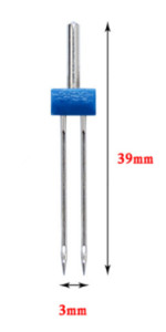 3 db/táska 2 mm-es 3 mm-es 4 mm-es varrógép dupla ikertű tűk kézimunka énekesnőnek Janome Feiyue ikertűtűk varrás