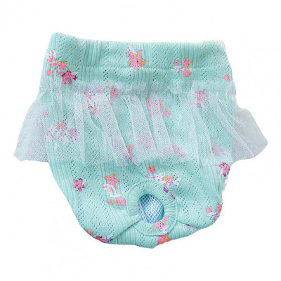 Puha, lélegző poliészter nőstény kutya egészségügyi pelenka fehérnemű rövidnadrág faroklyuk kisállat egészségügyi nadrág kisállat kiegészítők