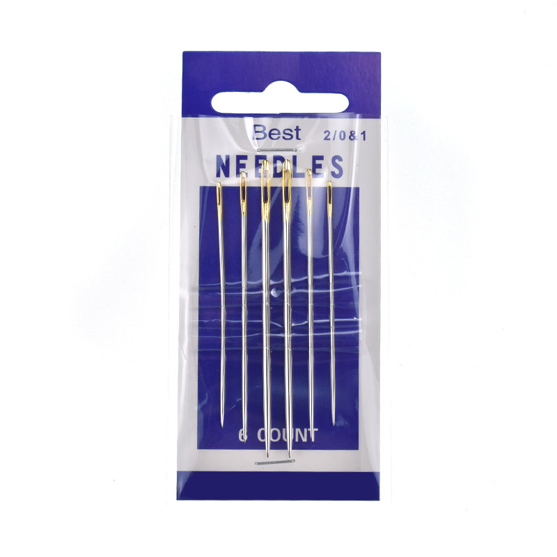 6 bucăți/set ace pentru cusături încrucișate multifuncționale pentru casă ac de cusut instrument de broderie cu ochi mari pentru cusut placat cu aur