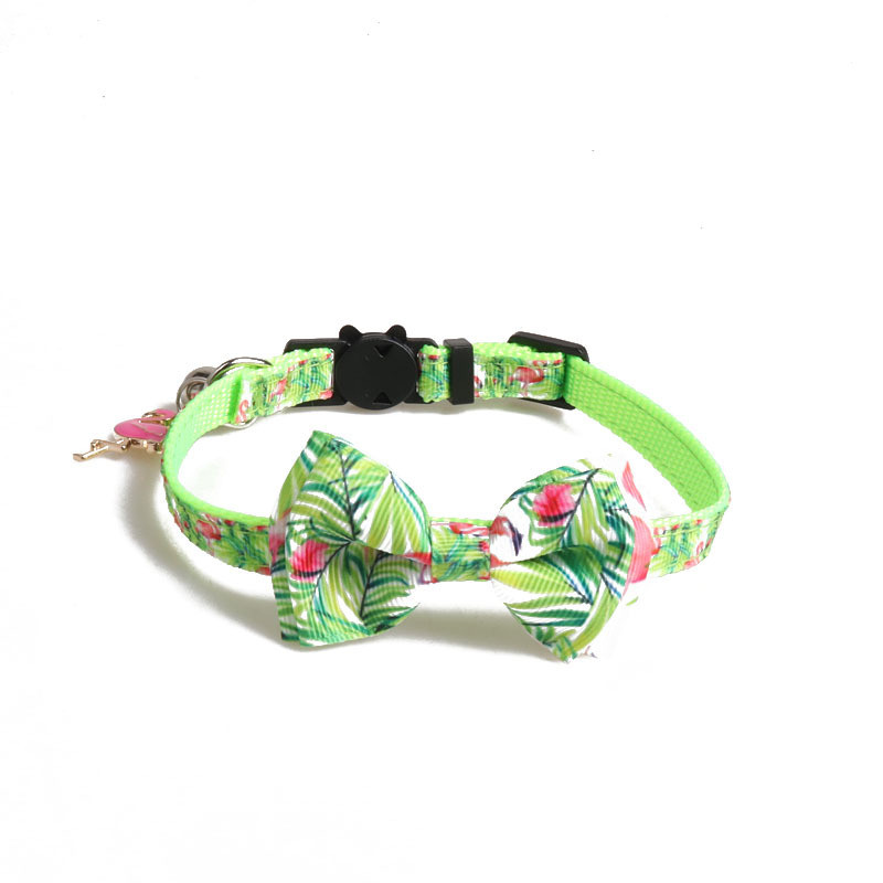 Kisállat macska nyakörvek macska kellékek szalag macska nyakörv flamingó masni kellékek csengővel kölyökcicák nyaklánc kisállat termékek