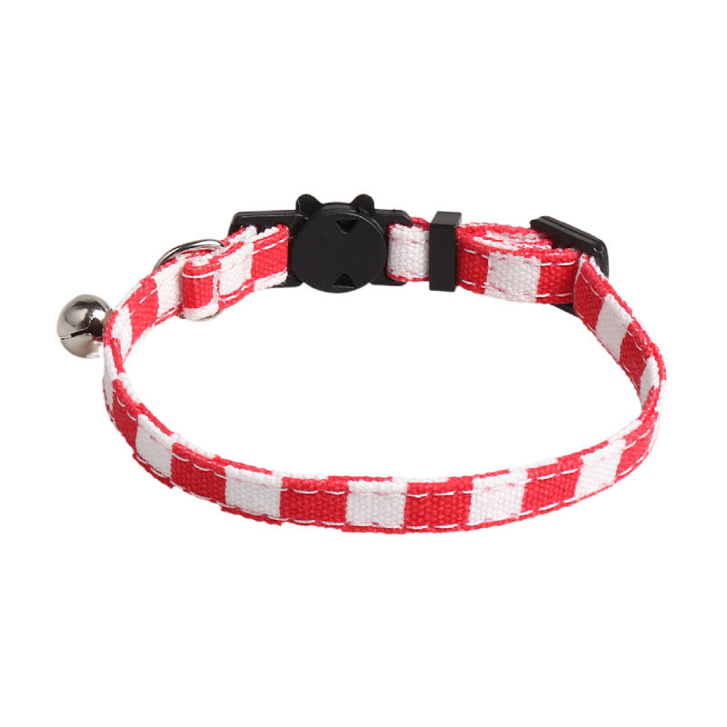 Kisállat macska nyakörvek Macska kellékek Kiegészítők Klasszikus sakktábla sakktábla macskanyakörv csokornyakkendő Bell Macskanyakörv Kisállat termékek