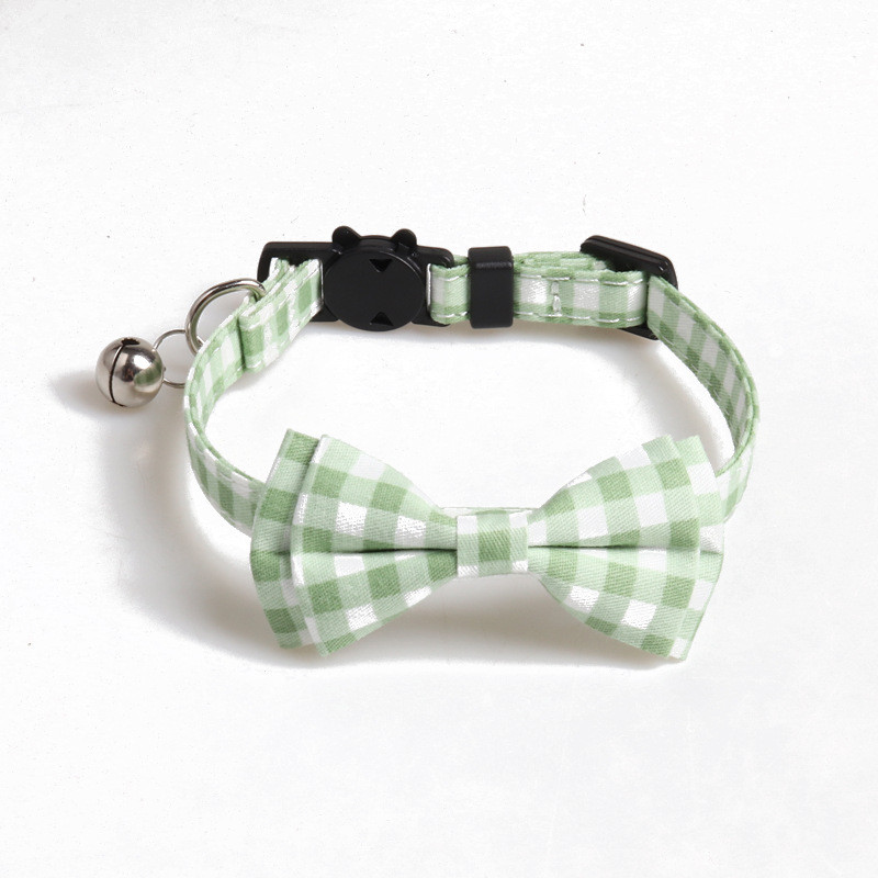 Mājdzīvnieku kaķu kaklasiksnas Kaķu piederumi Aksesuāri Ziedu rūtains kombinēts uzvalks Kaķu kaklasiksna Bow Bell Kucēns Kaķēni Kaklarota Mājdzīvnieku izstrādājumi