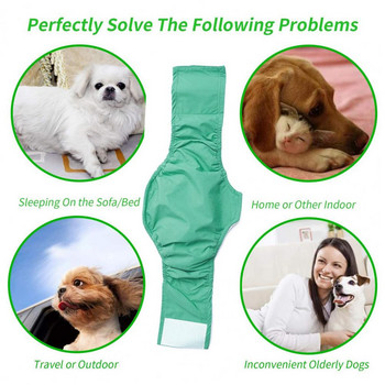 Επαναχρησιμοποιήσιμο παντελόνι για αρσενικό σκύλο για κατοικίδια Απλή εμμηνορροϊκή πάνα για κατοικίδια ζώα Φυσιολογικά παντελόνια Σορτς για κατοικίδια