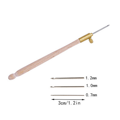 1 szett hímzőlyukasztó 3 tűs lyukasztótollas hímző keresztszemes kézműves készlet francia horgolt kötéshez