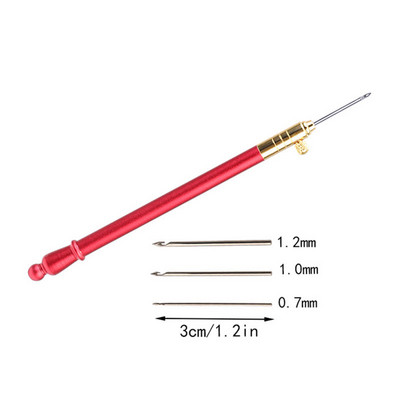 1 szett hímzőlyukasztó 3 tűs lyukasztótollas hímző keresztszemes kézműves készlet francia horgolt kötéshez