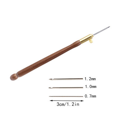 1 szett hímzőlyukasztó 3 tűs lyukasztótollas hímző keresztszemes kézműves készlet francia horgolt kötéshez