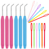 Fenrry heegelnõela komplekt Loom Knit Nõela Heegelnõela komplekt Plastikust kudumisvardad Villased lõngavardad juhuslikud värvid