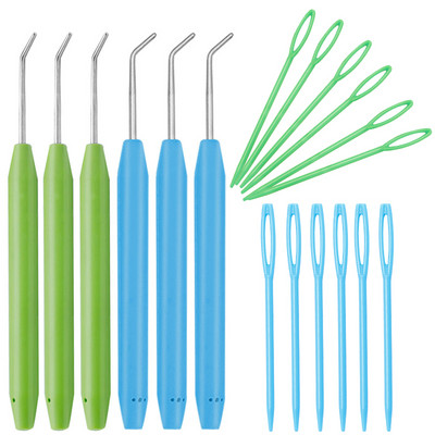 Fenrry heegelnõela komplekt Loom Knit Nõela Heegelnõela komplekt Plastikust kudumisvardad Villased lõngavardad juhuslikud värvid