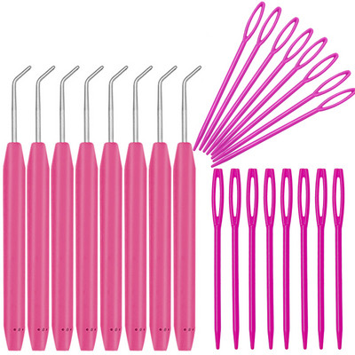 Fenrry heegelnõela komplekt Loom Knit Nõela Heegelnõela komplekt Plastikust kudumisvardad Villased lõngavardad juhuslikud värvid