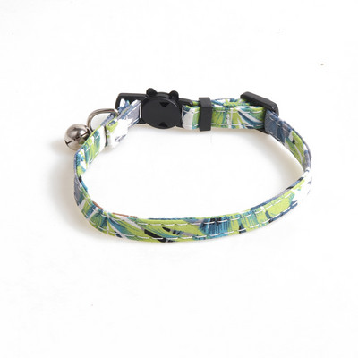 Kisállat macska nyakörvek Macska kellékek Kiegészítők Bowknot macskanyakörv Tiszta pamut levél stílusú macska előke állítható csengővel Kisállat termékek