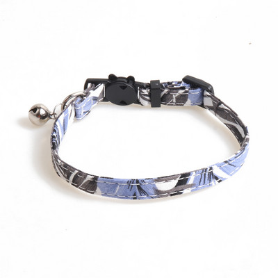 Kisállat macska nyakörvek Macska kellékek Kiegészítők Bowknot macskanyakörv Tiszta pamut levél stílusú macska előke állítható csengővel Kisállat termékek