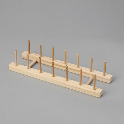 Koka spoles organizētājs Šūšanas diegu uzglabāšanas kronšteins Roll Rokdarbu rīki Piederumi DIY Apģērbu rokdarbu glabātuve