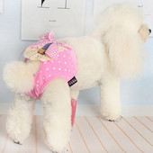 Kisállat-alsók Pelenka masni-csomó Dekoráció Mosható Pamut Puha Rövidnadrág Macska Zaklatás elleni Fiziológiás Nadrágok Kölyökkutya Kiegészítők