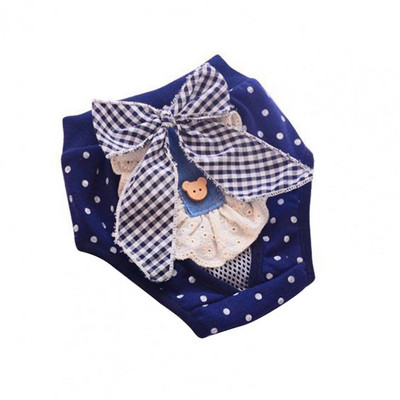 Kisállat-alsók Pelenka masni-csomó Dekoráció Mosható Pamut Puha Rövidnadrág Macska Zaklatás elleni Fiziológiás Nadrágok Kölyökkutya Kiegészítők