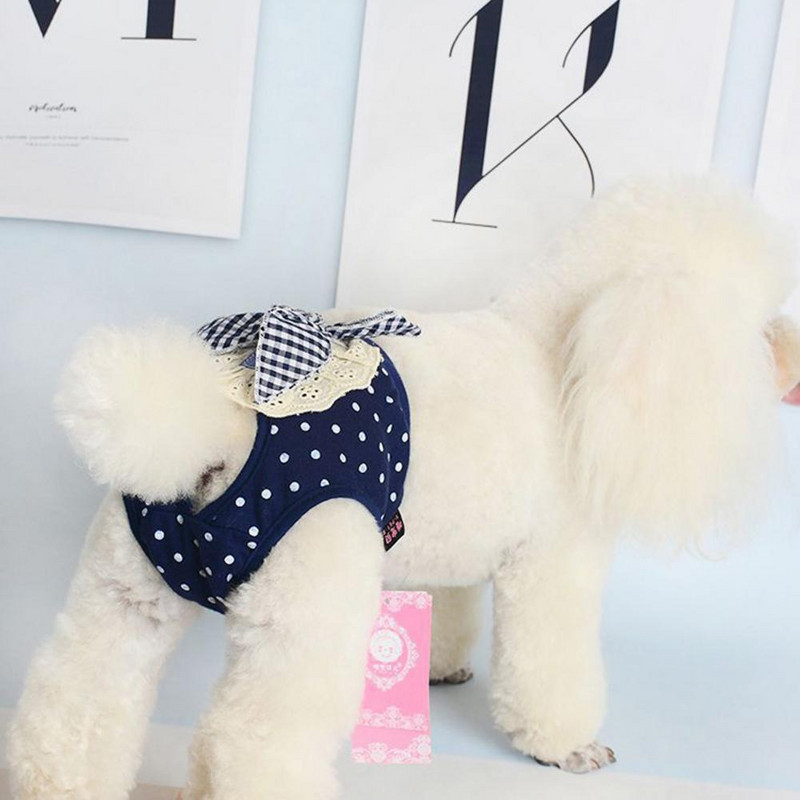 Kisállat-alsók Pelenka masni-csomó Dekoráció Mosható Pamut Puha Rövidnadrág Macska Zaklatás elleni Fiziológiás Nadrágok Kölyökkutya Kiegészítők