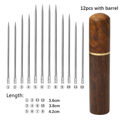 12 gab. Liela cauruma adata Vecāka gadagājuma cilvēkiem Adatas puses caurums Rokas mājsaimniecības nerūsējošā tērauda rotājumi Bezadatas vītnes apģērbu šūšana