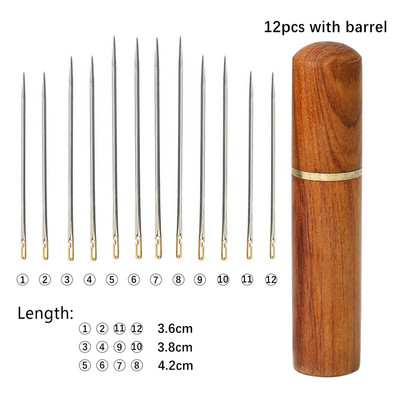 12 gab. Liela cauruma adata Vecāka gadagājuma cilvēkiem Adatas puses caurums Rokas mājsaimniecības nerūsējošā tērauda rotājumi Bezadatas vītnes apģērbu šūšana