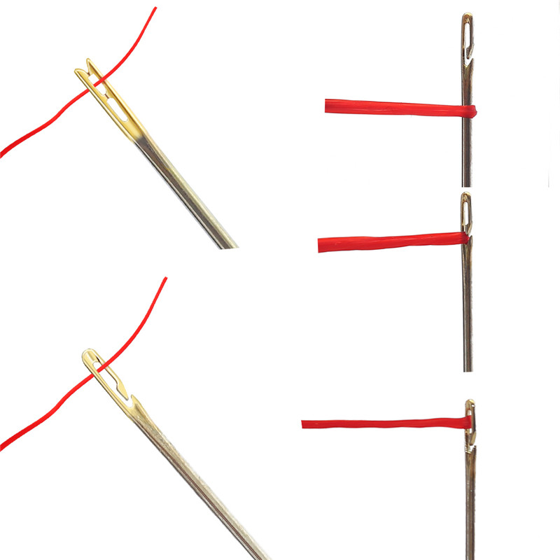 12 gab. Liela cauruma adata Vecāka gadagājuma cilvēkiem Adatas puses caurums Rokas mājsaimniecības nerūsējošā tērauda rotājumi Bezadatas vītnes apģērbu šūšana