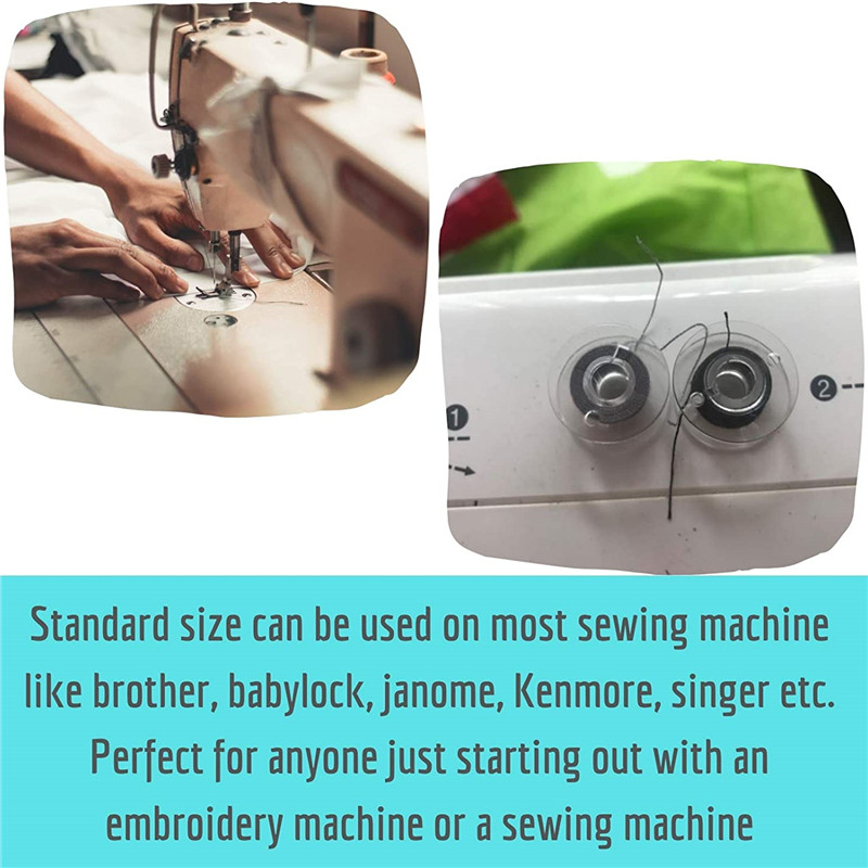 25/36/50 gab. Caurspīdīga šujmašīna Spoles Spoles Tukšas Spoles Spoles Plastmasas glabāšanas kaste galantērijas izstrādājumu šūšanas piederumiem