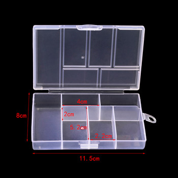 Fenrry 1Pc Прозрачни слотове за компоненти Регулируема опаковка Инструмент Практична пластмасова кутия за контейнери Кутия за инструменти Кутия за винтове Кутия за шиене