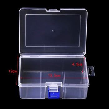 Fenrry 1Pc Прозрачни слотове за компоненти Регулируема опаковка Инструмент Практична пластмасова кутия за контейнери Кутия за инструменти Кутия за винтове Кутия за шиене