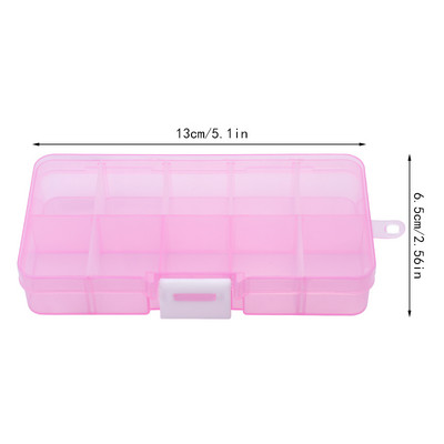 Fenrry 1Pc Caurspīdīgu komponentu sloti Regulējams iepakojumsRīks Praktiska plastmasas konteinera kaste Instrumenta futrālis Skrūvju šūšanas kaste